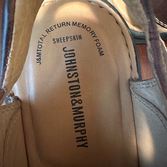 JOHNSTON & MURPHY Brown Basket Weave Memory Foam Sandals 12 - Picture 6 of 8